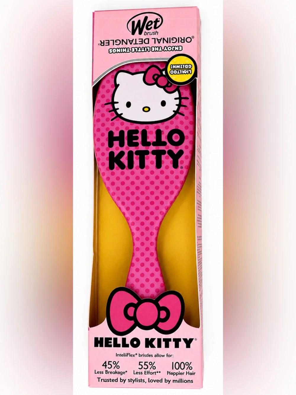 Hello Kitty 3pc Spa Gift Set Wet Brush Kabuki Brushes Headband